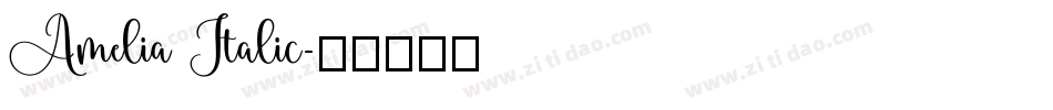 Amelia Italic字体转换